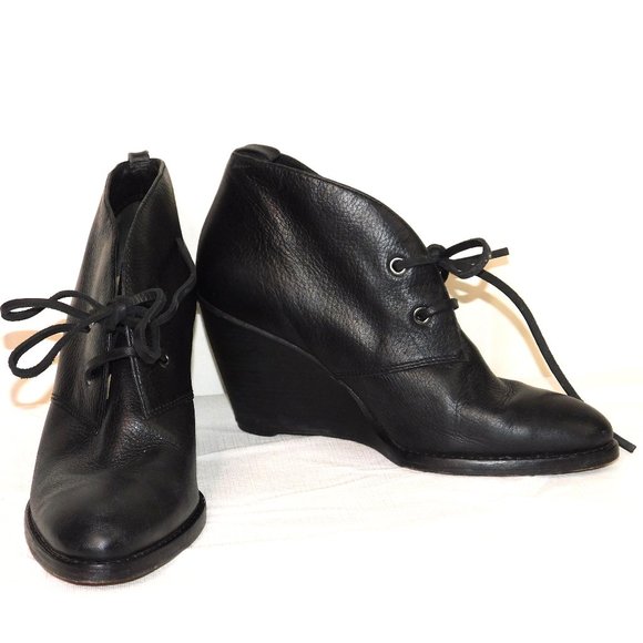 Cole Haan Shoes - Cole Haan Grand .08 Womens  Size 8B Leather Wedge Lace Up Ankle Boots D42685